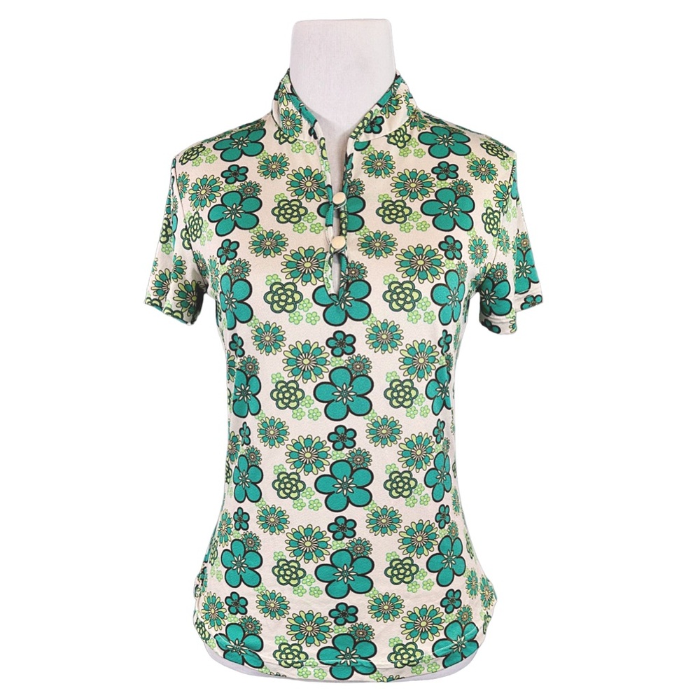 Vero Moda Retro Floral Short Sleeve Blouse